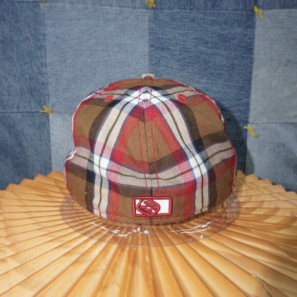 7 3/8 - Vintage y2k Grail new era x billabong plaid surf hat - Picture 5 of 7
